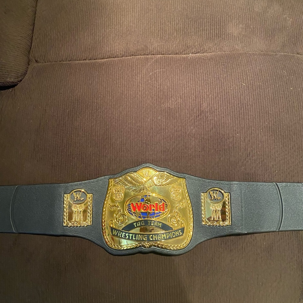 WWF WWE Tag Team Championship Foam Replica Belt Jakks Great